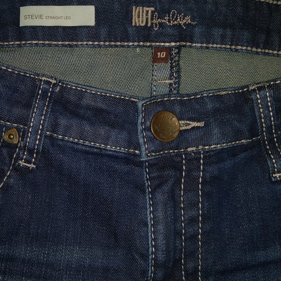 KUT FROM THE KLOTH STEVIE STRAIGHT LEG BLUE JEANS SIZE 10 - Picture 5 of 6